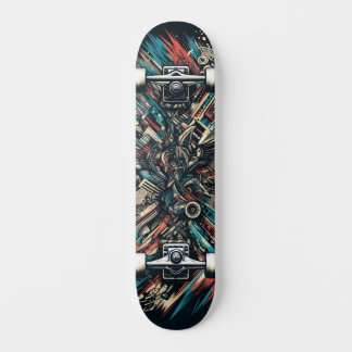 Retro-futuristische Tech Street Art Skateboard 32