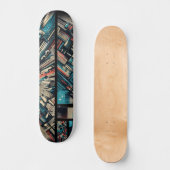Retro-futuristische Tech Street Art Skateboard 33 (Voorkant)
