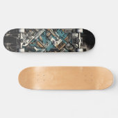 Retro-futuristische Tech Street Art Skateboard 35 (Horizontaal)