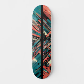 Retro-futuristische Tech Street Art Skateboard 38