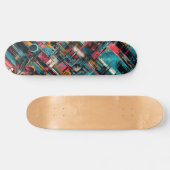 Retro-futuristische Tech Street Art Skateboard 39 (Horizontaal)