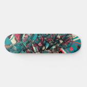 Retro-futuristische Tech Street Art Skateboard 7 (Horizontaal)