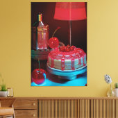 Retro futuristische uitgestrekte canvas print (Insitu (Woonkamer))
