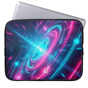 Retro Futuristische Vaporwave Ruimteportaal Laptop Sleeve