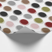 Retro Fuzzy Neutrale Stippen Patroon Verpakkingspa Cadeaupapier (Hoek)