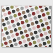 Retro Fuzzy Neutrale Stippen Patroon Verpakkingspa Cadeaupapier (Vlak)