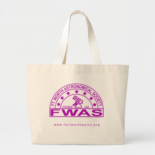 Retro FWAS Logo Jumbo Canvas tas (Voorkant)