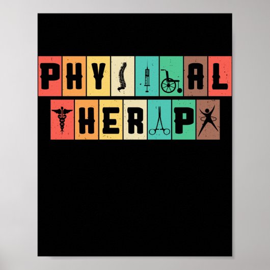 Retro Fysieke Therapie Fysieke Therapie Poster (Voorkant)