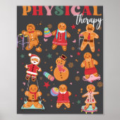 Retro Fysiotherapie Gingerbread Christmas Pt Fu Poster (Voorkant)