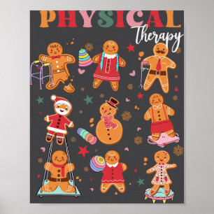 Retro Fysiotherapie Gingerbread Christmas Pt Fu Poster