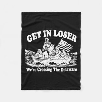 Retro Ga naar Overvaren van de Delaware 4 juli 1 Fleece Deken