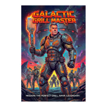 Retro Galactische Grill Meester Sci-Fi Parodie