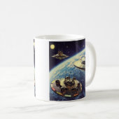 Retro Galactische Schotel Armada Koffiemok (Voorkant rechts)