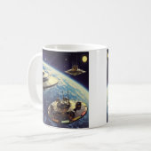 Retro Galactische Schotel Armada Koffiemok (Voorkant links)