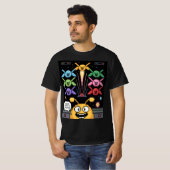 Retro Galaga Galagans T-Shirt - Geloof in Format (Voorkant volledig)