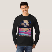 Retro Galapagos Islands Ecuador Souvenir Surf T-shirt (Voorkant volledig)