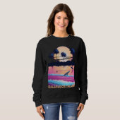 Retro Galapagos Islands Ecuador Souvenir Surf Trui (Voorkant volledig)