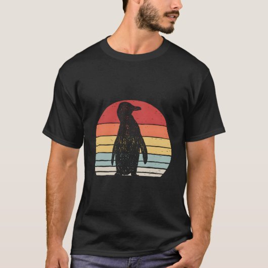 Retro Galapagos Pinguïn T-shirt (Voorkant)