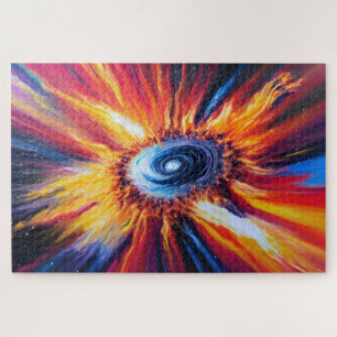 Retro Galaxy Explosion Universe Big Bang Fiery Legpuzzel