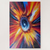 Retro Galaxy Explosion Universe Big Bang Fiery Legpuzzel (Verticaal)