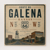 Retro Galena Route 66 Wegreis Legpuzzel (Verticaal)