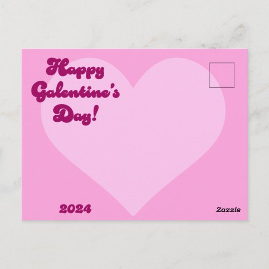 Retro-galentine-Briefkaart Briefkaart (Achterkant)