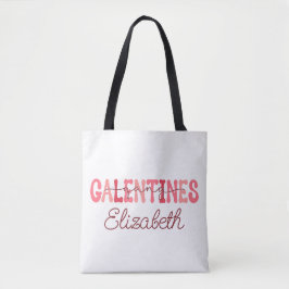 Retro "Galentine's Gang" Aangepaste naam T-shirt Tote Bag