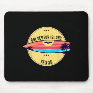 Retro Galveston Island Strand Texas Strand Surfen Muismat