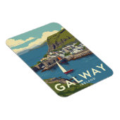Retro Galway Ierland Reizen Souvenir Magneet (Rechterzijde)