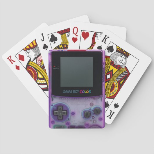 Retro Game Boy Color – Classic Gaming Pokerkaarten (Achterkant)