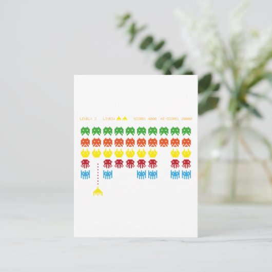 Retro Game Briefkaart (Staand voorkant)