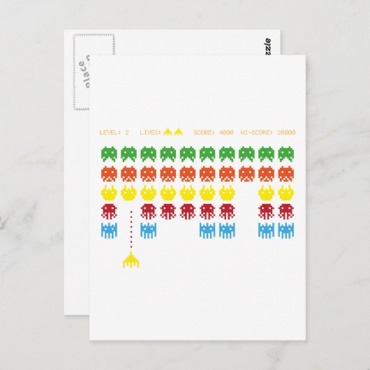 Retro Game Briefkaart (Voorkant / Achterkant)