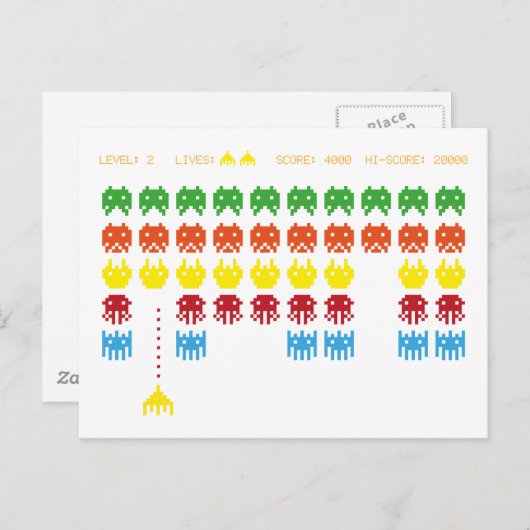 Retro Game Briefkaart (Voorkant / Achterkant)