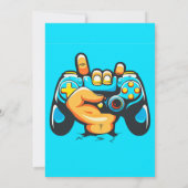 Retro Game Controller Verjaardagsfeestuitnodiginge Kaart (Achterkant)