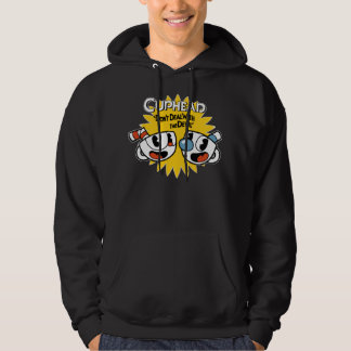 Retro game Cuphead run en Shoot Gift for Hoodie