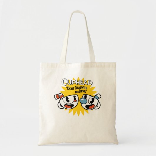 Retro game Cuphead run en Shoot Gift for Tote Bag (Voorkant)