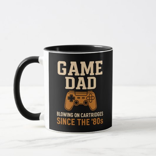 Retro Game Dad '80s Cartridge Vibes Mok (Links)