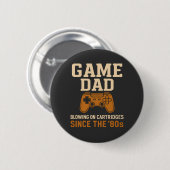 Retro Game Dad '80s Cartridge Vibes Ronde Button 5,7 Cm (Voorkant /achterkant)