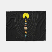 Retro Game Eating Planets Space Galaxy Gaming Boys Fleece Deken (Voorkant (Horizontaal))