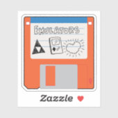 Retro Game Emulators Floppy Disk Sticker (Vel)