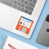 Retro Game Emulators Floppy Disk Sticker (Laptop met iPhone)