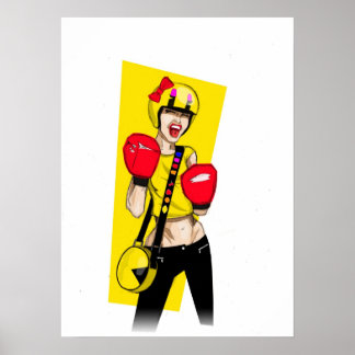 Retro Game Girl Poster