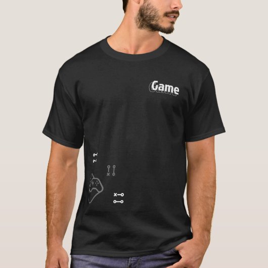 Retro game joystick vector art t-shirt (Voorkant)