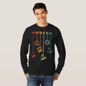 Retro Game Master Rpg Dungeon Dice D20 T-shirt (Voorkant volledig)
