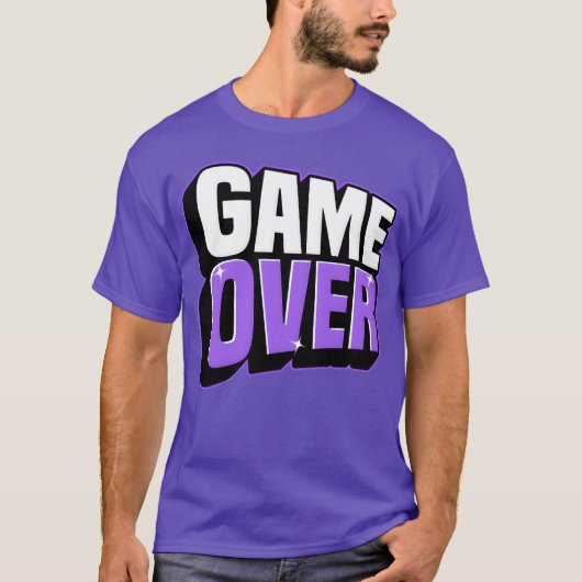 Retro Game Over Glow friend family T-shirt (Voorkant)