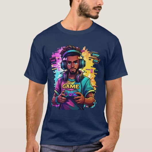 Retro Game Over T-shirt Stijlvol Gaming Graphic T- (Voorkant)