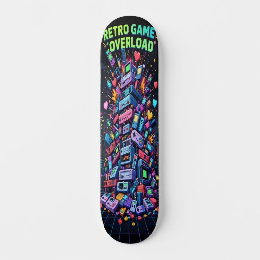 Retro Game Overload Edition 1 Persoonlijk Skateboard (Voorkant)