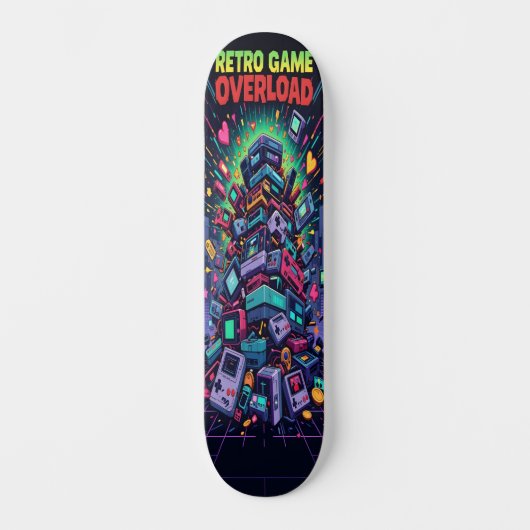 Retro Game Overload Edition 2 Persoonlijk Skateboard (Voorkant)