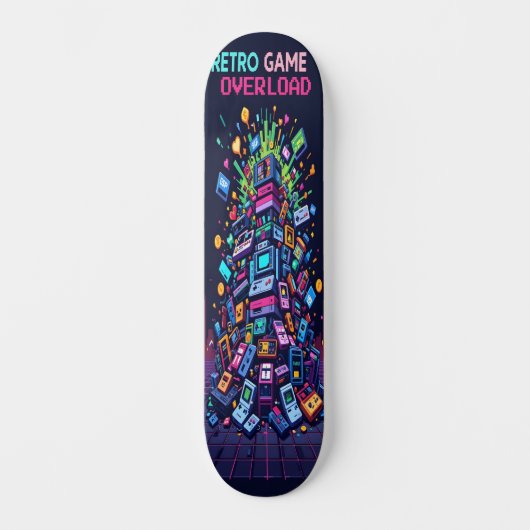 Retro Game Overload Edition 3 Persoonlijk Skateboard (Voorkant)