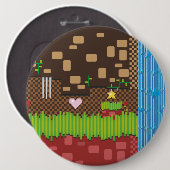 Retro Game Ronde Button 6,0 Cm (Voorkant /achterkant)